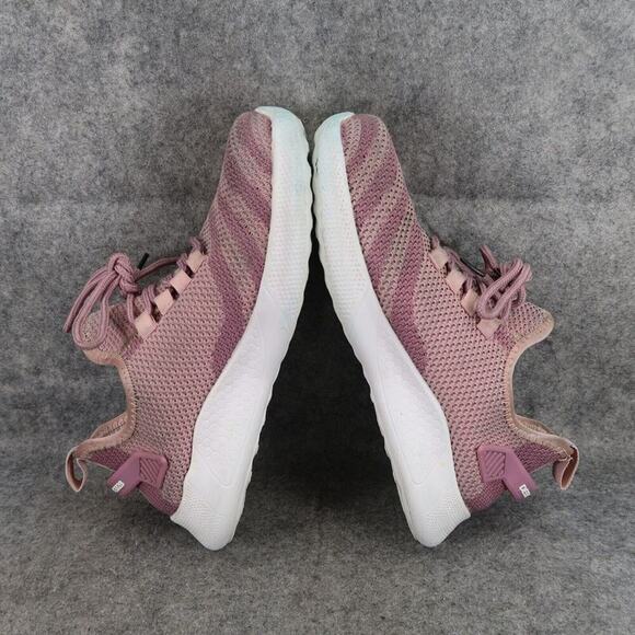 Work Shoes Womens 38 Steel Toe Safety Knit Active Casual Pink Lace Up Comfort - Picture 8 of 13